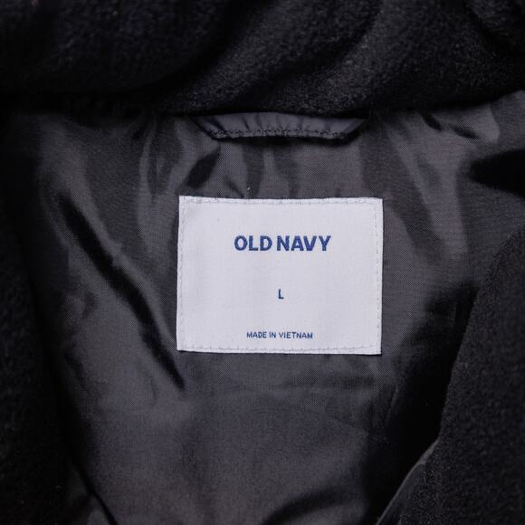 Old Navy Black Puffer Vest Full Zip Pockets Womens Size L - Picture 4 of 9